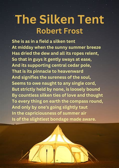 The Silken Tent by Robert Frost (Poem + Analysis).